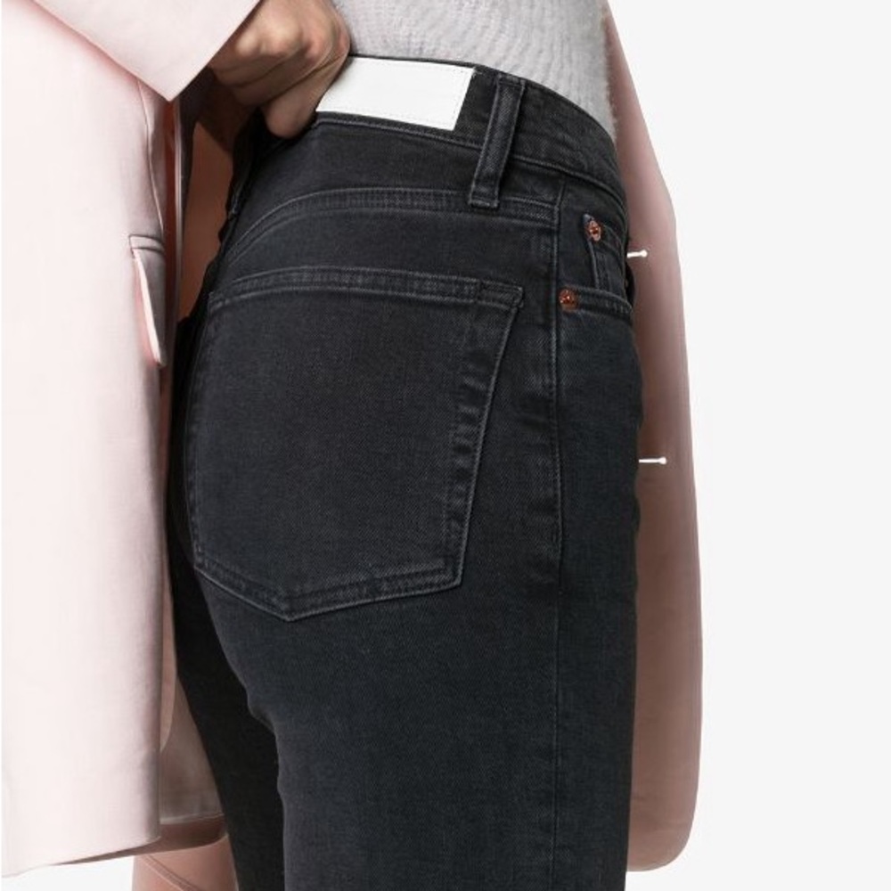 Re/done black raw edge jeans